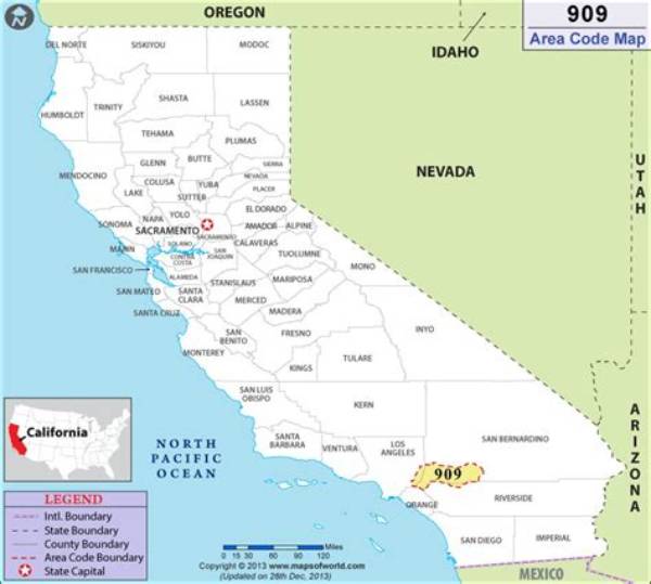 909 Area Code Map and Boundary Guide: Cities, Counties, and 840 Coverage