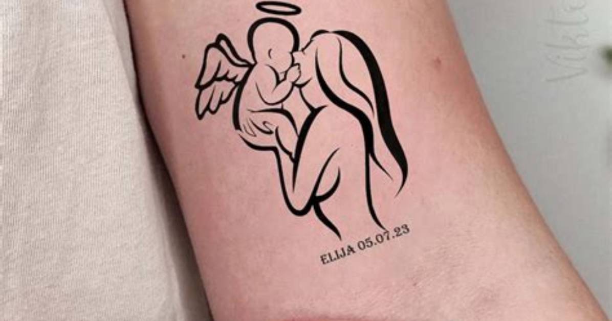 Close-up Looks at Infant Angel Tattoos: Symbolism, Wings, and Healing Ink Designs