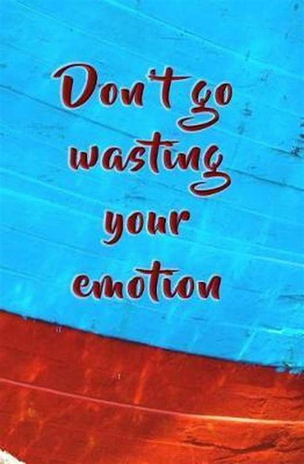 Don't Go Wasting Your Emotions: a Guide to Emotional Boundaries, Healing, and Letting Go