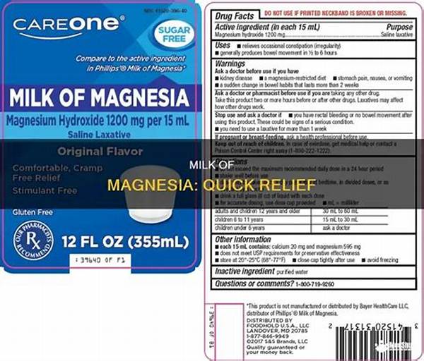 How Long Does Milk of Magnesia Take to Work? Complete Faq and Usage Guide