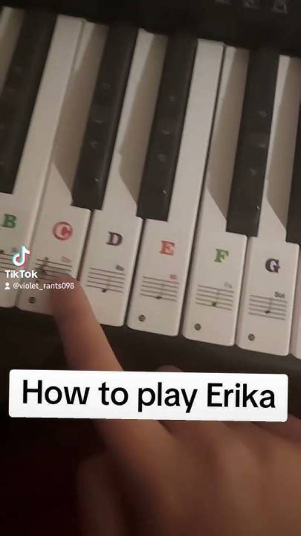 How to Play 'Erika' on Piano: Visual Synthesia Guide, Chords, and Sheet Music Breakdown