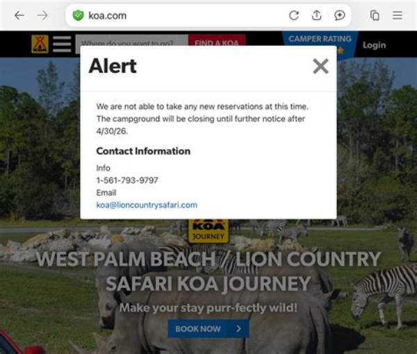 Is Lion Country Safari Camping Really Closing? the Oracle Billionaire Sale Fact-Checked