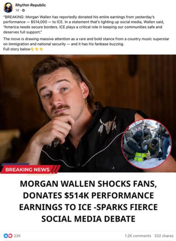 Morgan Wallen Ice Donation Rumor Timeline: How the Hoax Unfolded
