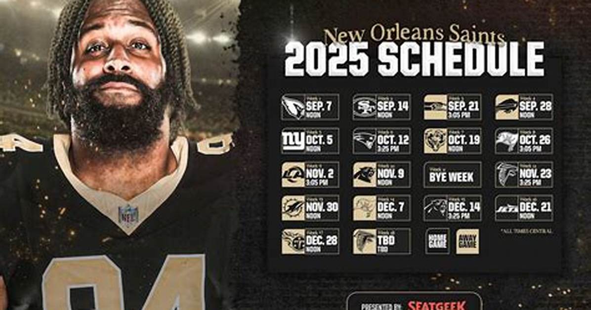 New Orleans Saints Schedule Chaos: Key Nfc South Clashes and Primetime Traps