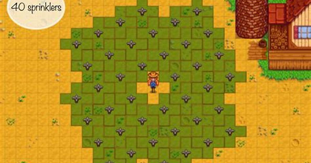 Optimal Stardew Valley Sprinkler Layouts: Visual Tile Blueprints