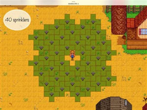 Optimal Stardew Valley Sprinkler Layouts: Visual Tile Blueprints