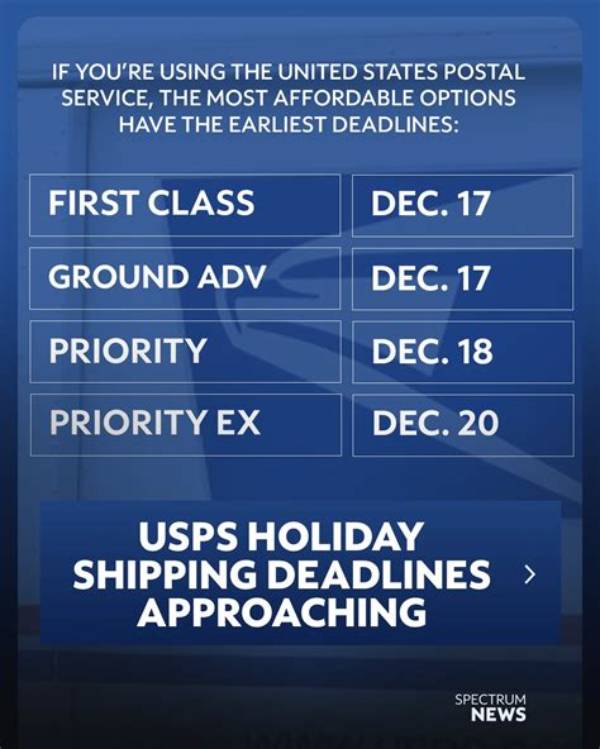Postal Service Announces Holiday Deadlines: Order Your Free Shipping Supplies Now to Avoid Delays