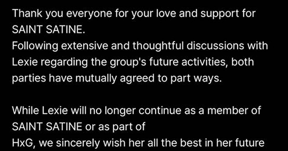 Saint Satine Member Lexie Leaves Group: Complete News Timeline and Details