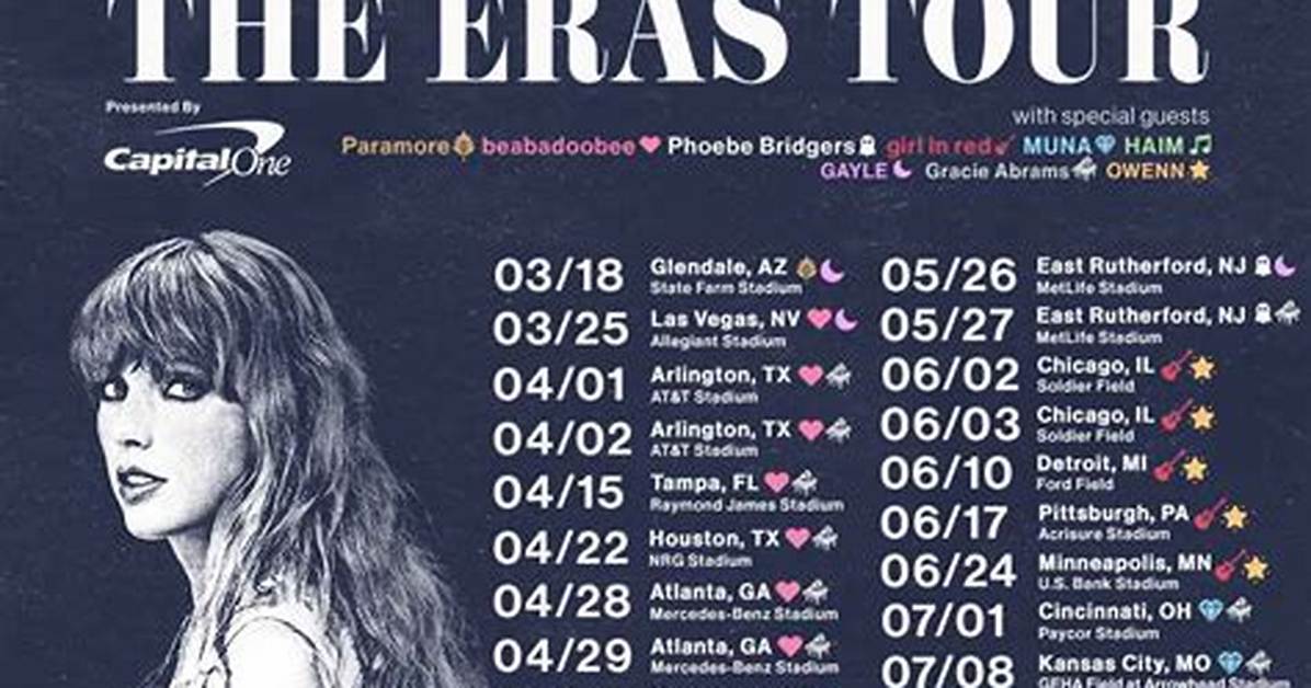 Taylor Swift's 2026 Concert Timeline: from Disney+ 'Eras Tour' Finale to Emmy Night