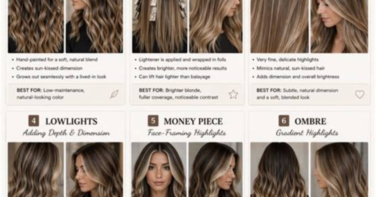 The Complete Guide to Highlights on Dark Hair: Shades, Techniques, and Aftercare