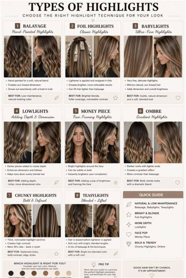 The Complete Guide to Highlights on Dark Hair: Shades, Techniques, and Aftercare