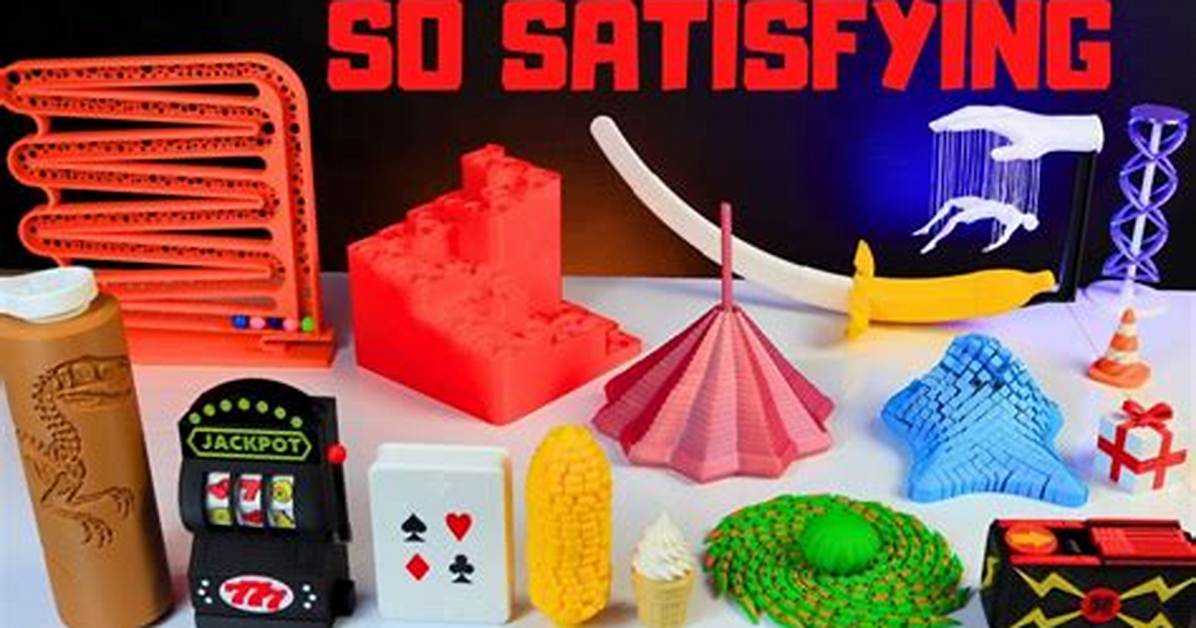 The Evolution of Satisfying 3D Prints: from Twisty Fidgets to Articulated Slime Balls