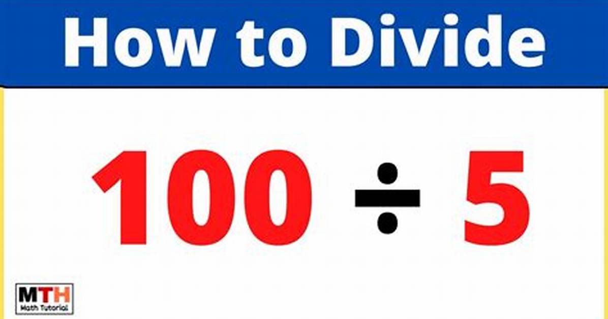Visualizing 100 Divided by 5: Step-by-Step Number Lines and Grouping Models