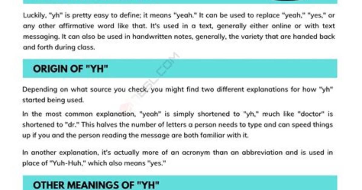 What Does Yh Mean in Text? Why This Two-Letter Reply Is Confusing Everyone